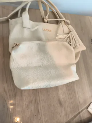 Bolso Guess Beige/Blanco