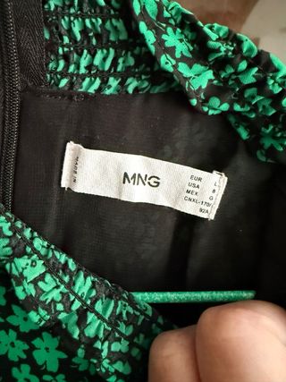 Vestido verde estampado floral