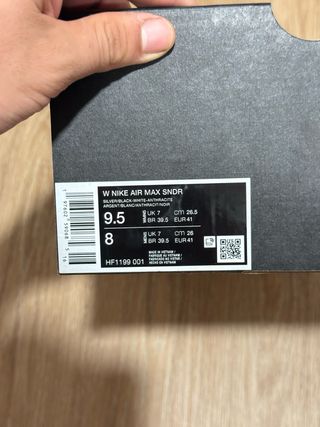 Nike Air Max Talla 41 Plata Metálico