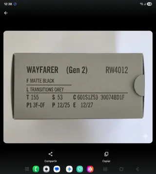 Ray-Ban Wayfarer Meta 2 gen 4012 Negro