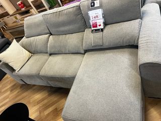 Sofá 3 plazas chaise longue con arcón