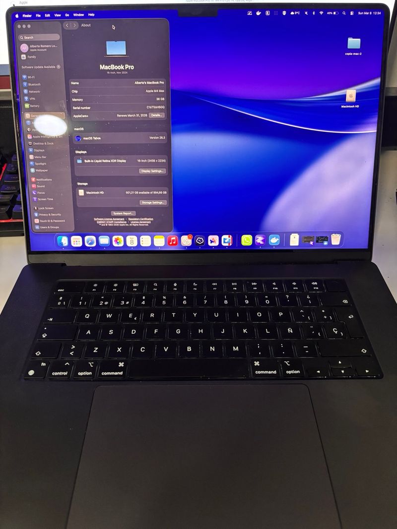 MacBook Pro 16 M4 Max 36GB RAM 1TB SSD