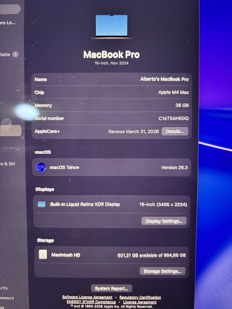 MacBook Pro 16 M4 Max 36GB RAM 1TB SSD afbeelding 2