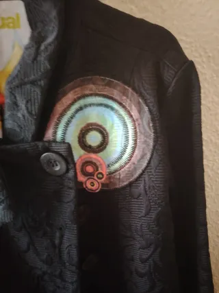 Chaquetón Desigual Negro Multicolor