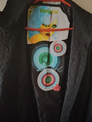 Chaquetón Desigual Negro Multicolor