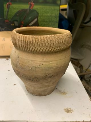 Vaso mini in terracotta decorato
