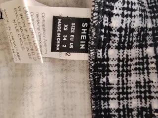 Pantalón elefante cuadros blanco y negro