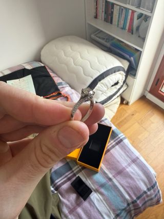 Anillo diamante 1.5ct IGI oro blanco 18k