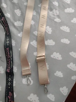 Correas para bolso azul y beige