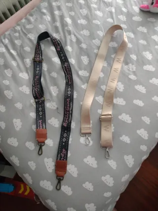 Correas para bolso azul y beige