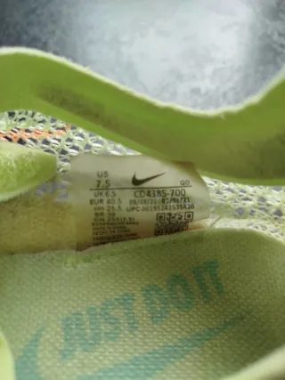 Zapatilla atletismo Nike clavos verde/naranja