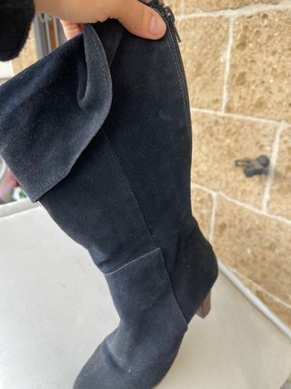 Stivali blu camoscio