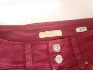 Pantalón Salsa Primavera Mujer color burdeos