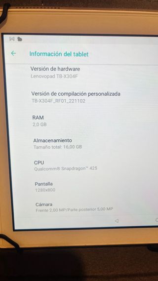 Tablet Lenovo Tab 4-10 TB-X304F blanca