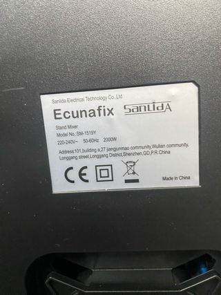 Amasadora Negra Ecunafix