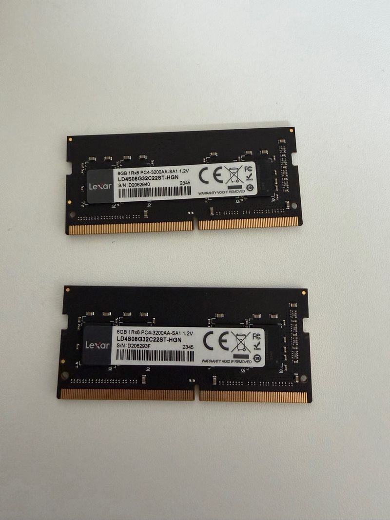 2x 8GB DDR4 3200MHz Lexar Módulos RAM Portátil afbeelding 3