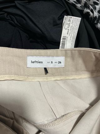 Falda pantalón beige
