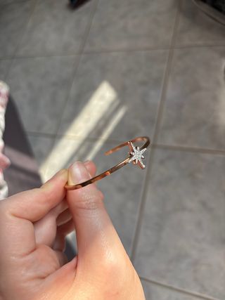 Bracciale Gioielli Acciaio Rose Gold Stella Bianca