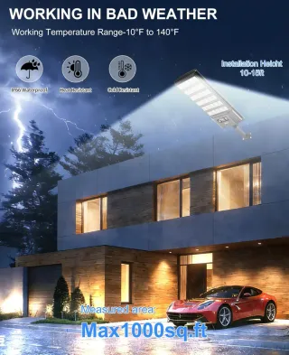 2x Farolas Solares Exterior LED