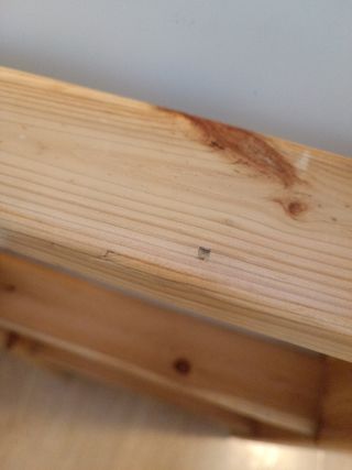 Escalera de pino para cama alta