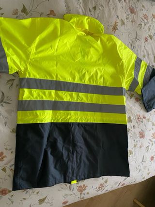 Impermeable Alta Visibilidad Negro/Amarillo