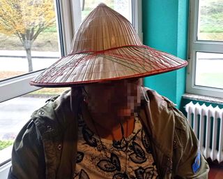 Sombrero vietnamita bambú artesanal