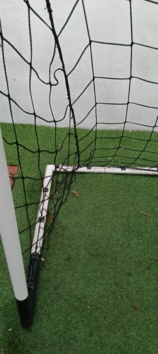 Portería fútbol con red precisión