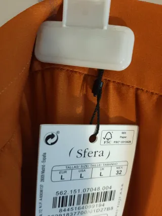 Falda Sfera Ombré Plisada caldera y Blanca