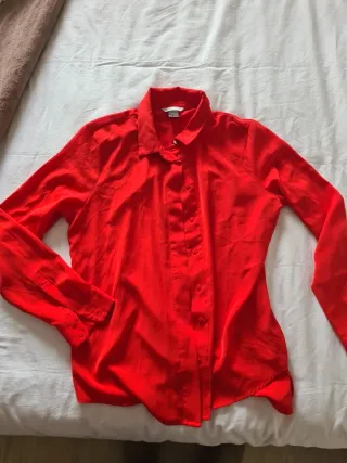 Camisa H&M Roja Mujer Talla 40