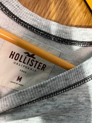Sudadera Hollister Gris Talla M