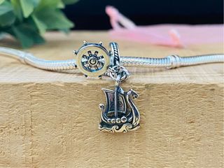 Charm Barco Navio Vikingo - Plata