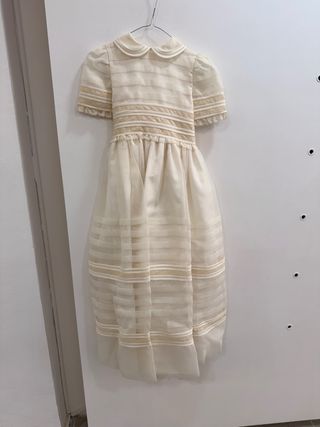 Traje de Comunión Niña Beige y Blanco