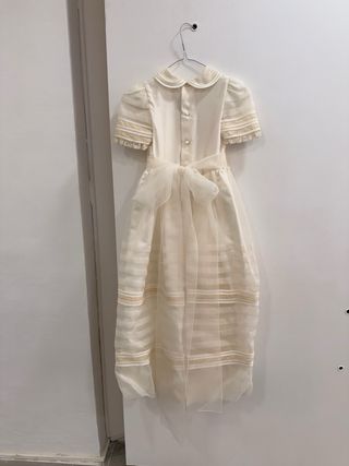 Traje de Comunión Niña Beige y Blanco
