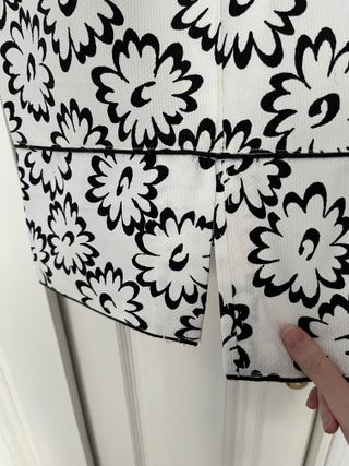 Falda vintage flores negras