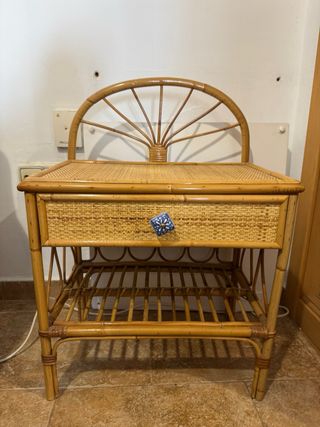 Pareja Mesitas Noche Ratán