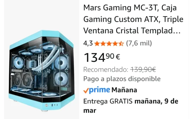 Torre Mars Gaming MC-3T+ Ventiladores