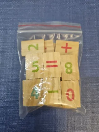 Juego educativo madera números y reloj