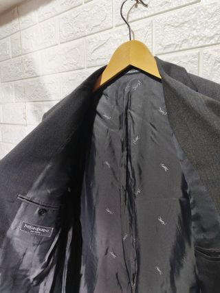 Giacca YSL Lana Grigia Taglia 52 XL