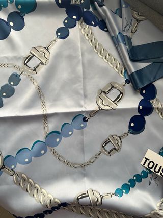 Pañuelo Seda Tous Azul y Turquesa