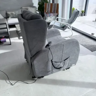 Sillón relax elevador eléctrico gris