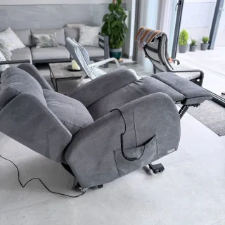 Sillón relax elevador eléctrico gris