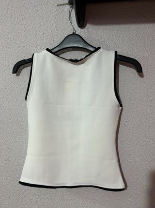 Top Zara Blanco y Negro Talla M nuevo etiqueta