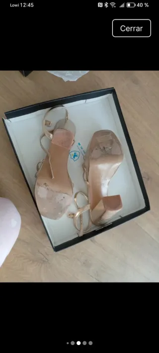 Sandalias fiesta oro Primadonna