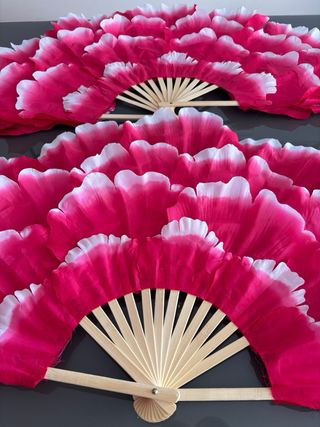 Abanico 92 cm Fucsia y Blanco