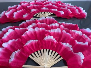 Abanico 92 cm Fucsia y Blanco