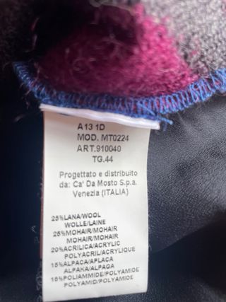 Cardigan Seventy in lana e pizzo tg.44