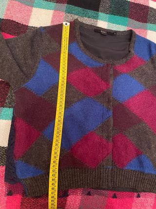 Cardigan Seventy in lana e pizzo tg.44