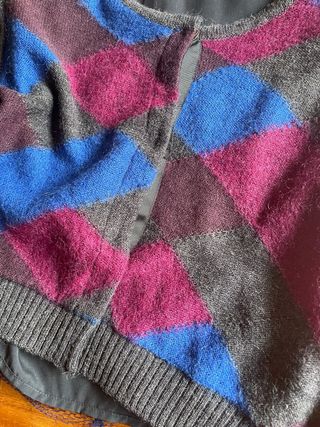 Cardigan Seventy in lana e pizzo tg.44