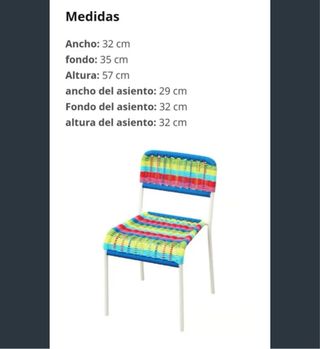 Sillas infantiles Ikea multicolor