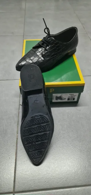 Zapatos Pitillos Negros Cocodrilo